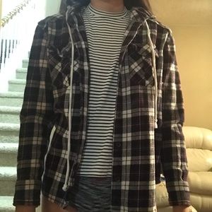 hooded flannel